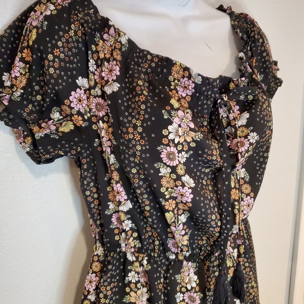Flower print romper
